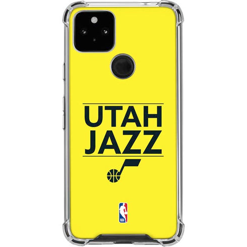 NBA Utah Jazz Standard - Yellow Google Pixel 5a 5G Clear Case